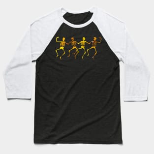 Happy Dancing Skeleton Halloween Party Baseball T-Shirt